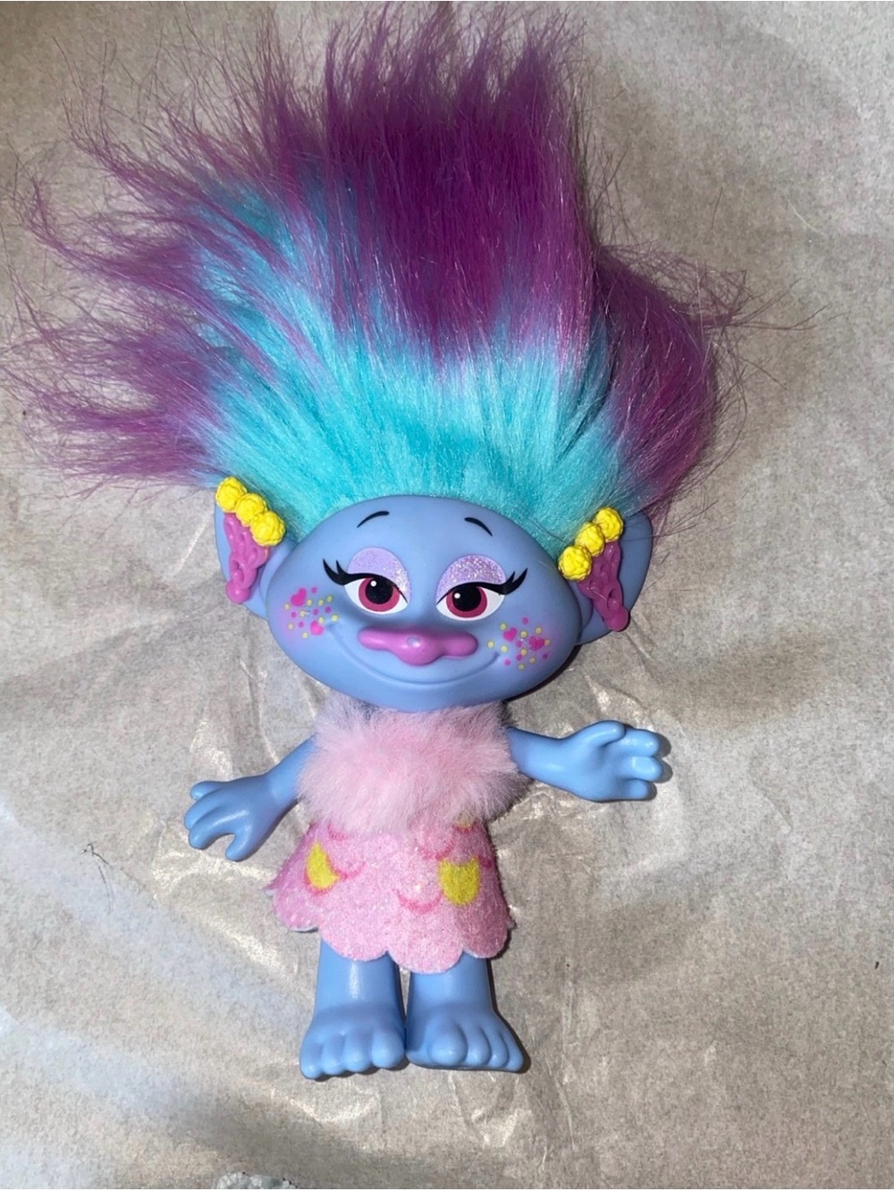 Dreamworks Trolls Plush-Accented Doll with Blue and Purple Hair